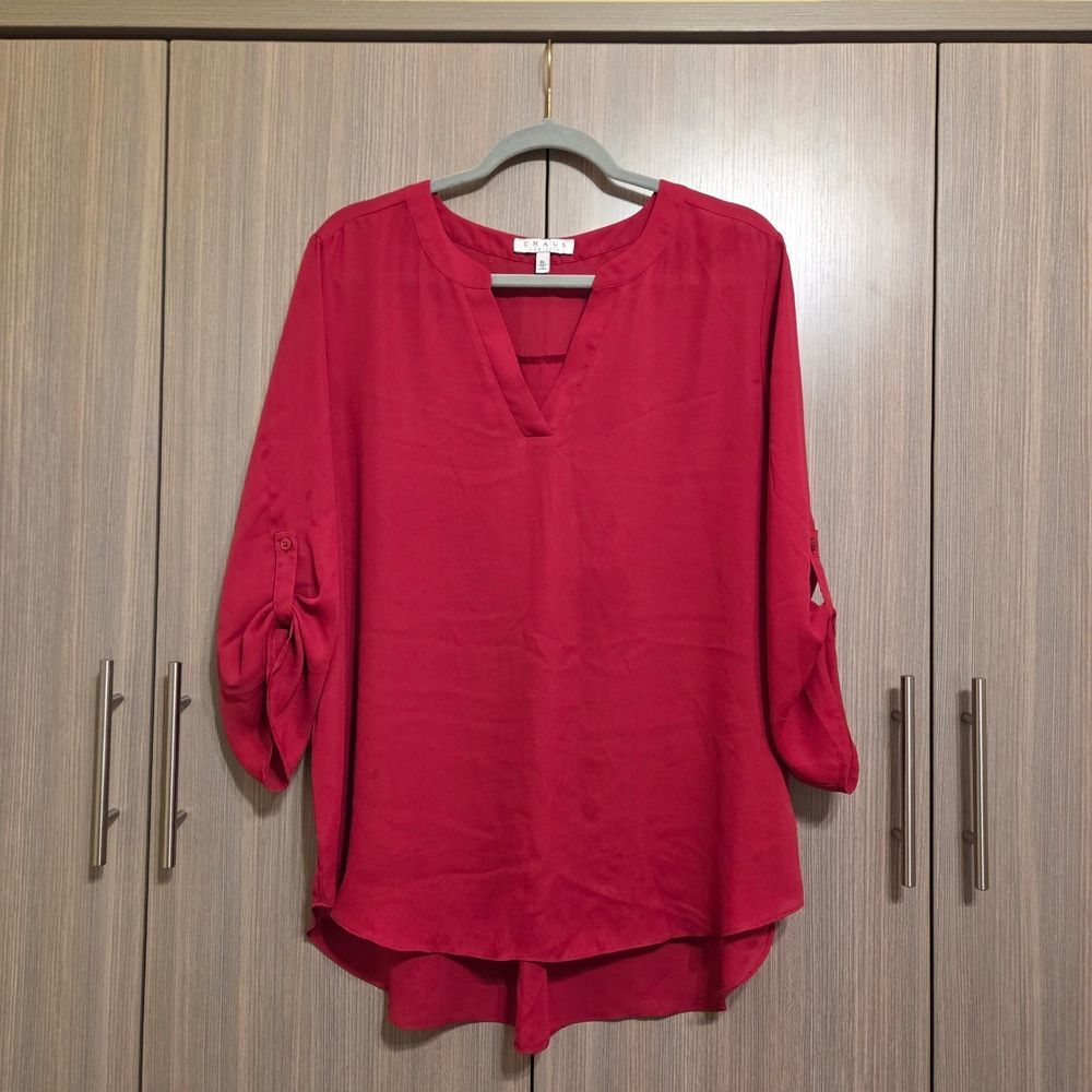 Chaus Vibrant Red Blouse